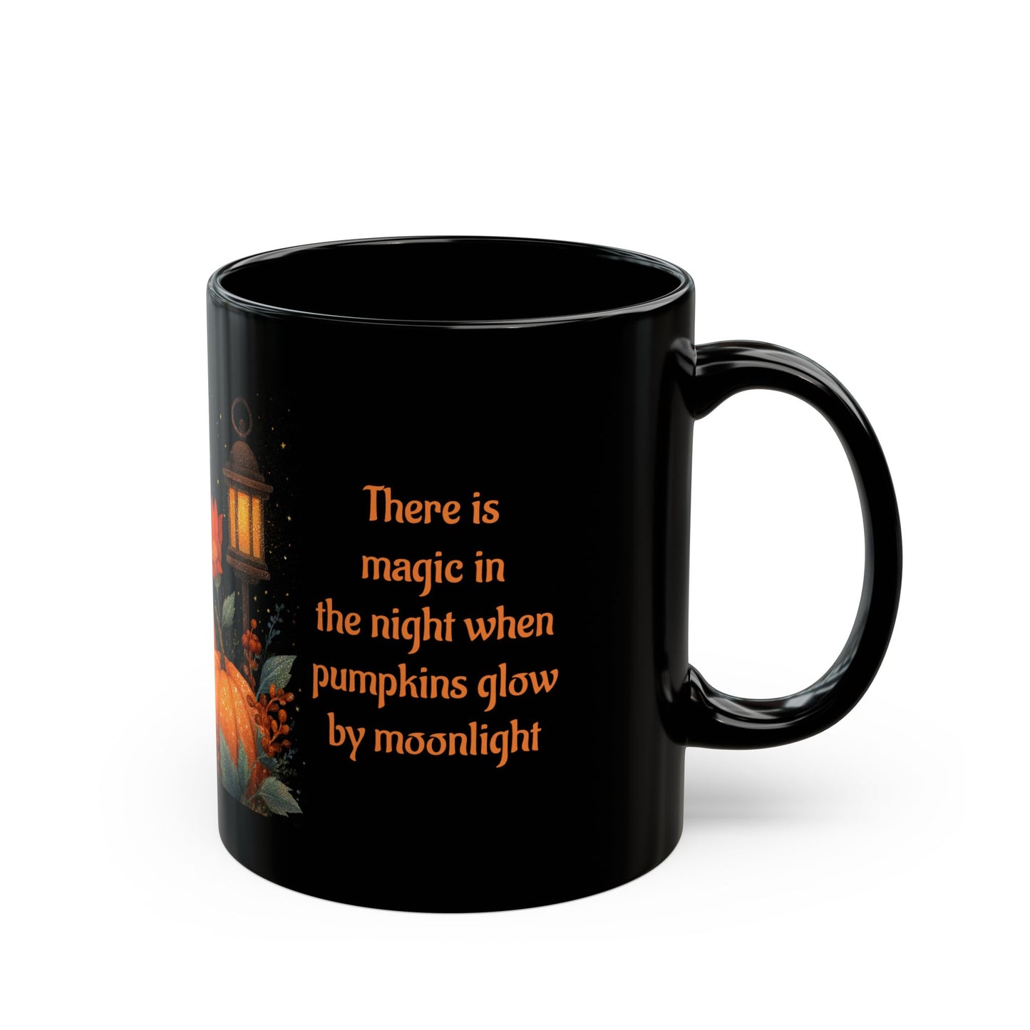 Glow of the Pumpkin Patch-11oz Autumn Inspired Coffee Mug (Black)