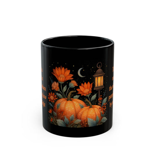 Glow of the Pumpkin Patch-11oz Autumn Inspired Coffee Mug (Black)