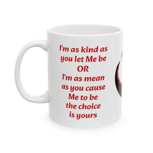 Kindness with Boundaries Halo or Horns-11oz Empowerment Quote Mug