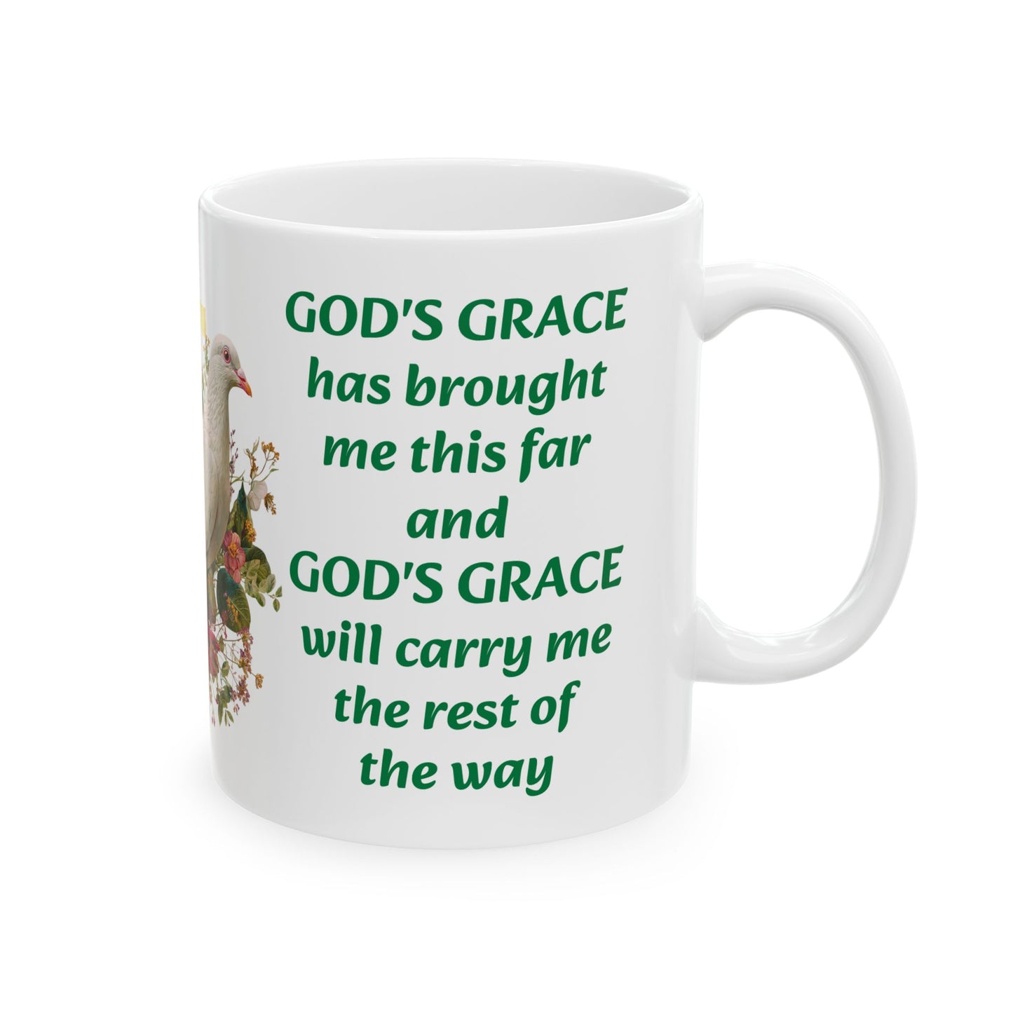 Wrapped in God’s Grace-Dove-Themed Spiritual Coffee Mug-11oz Coffee Mug