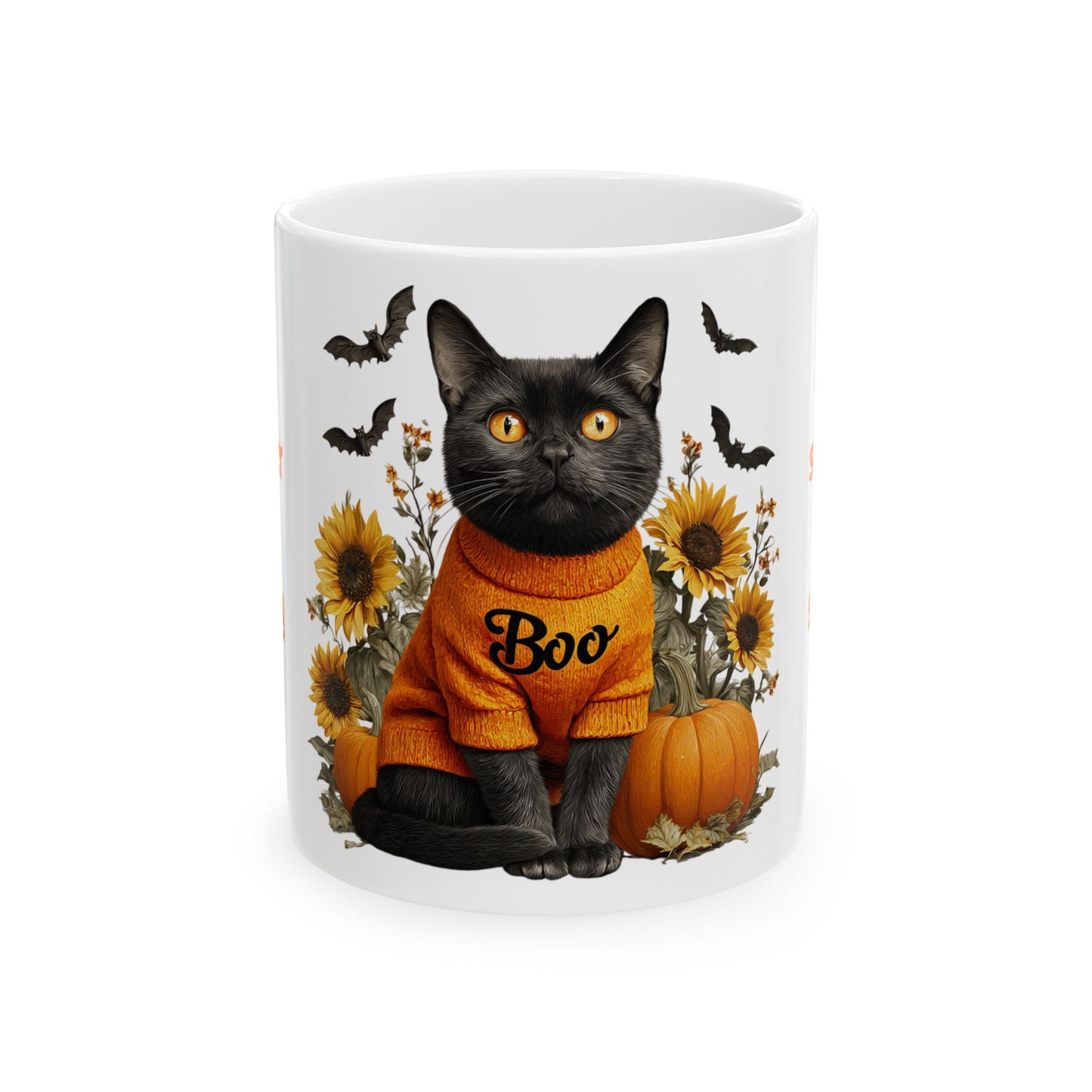 Snuggly "Boo" Kitty-11oz Halloween Inspired Mug