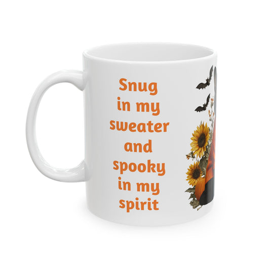 Snuggly "Boo" Kitty-11oz Halloween Inspired Mug